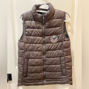 American Excellence Sport Olive Green womens puffer vest with VA patch size S